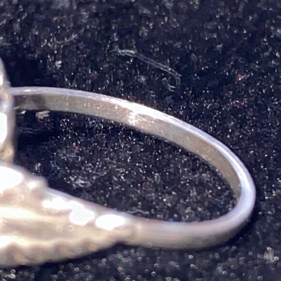 Ring Size 4.5 Blue Glass Faceted Vintage Jewelry Sterling Silver Tested - Picture 13 of 16